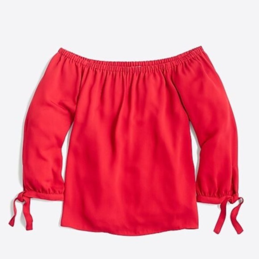 J crew off the shoulder blouse
